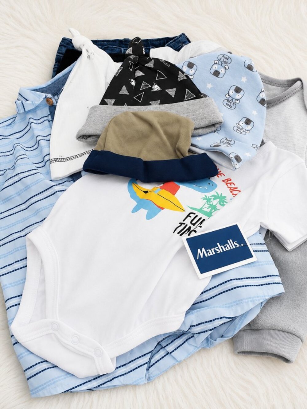 Baby Onesies, Pants & Hat Bundle SZ 6-9M
